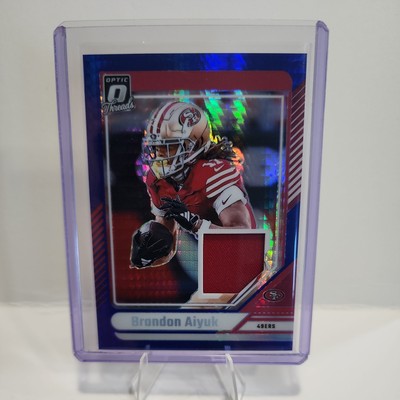 2024 Donruss Optic Brandon Aiyuk Blue Hyper Threads 