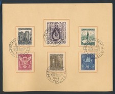 XE69643 Luksemburg 1948 Echternach kościół religia pamiątka FDC używana