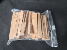 Lot 50 Vintage Flat Sided Wooden Clothes Pins Weathered