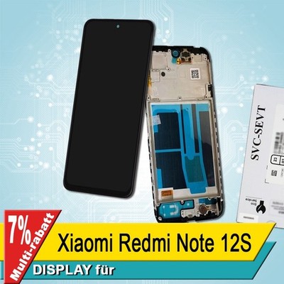 Display Für Xiaomi Redmi Note 12S Bildschirm OEM Schwarz Rahmen