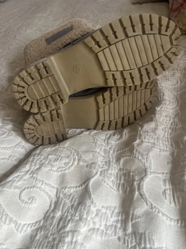 Rosy Mujer Sherpa Cuello Plegable Botines Imitación Gamuza Gris EUR 41 Nuevo Foto 2 de 4