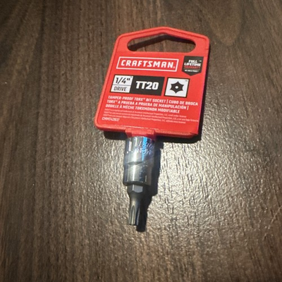 #ad Craftsman CMMT42617 T20 Torx Socket 1 4” Drive Tamper Proof Bit Socket $7.99