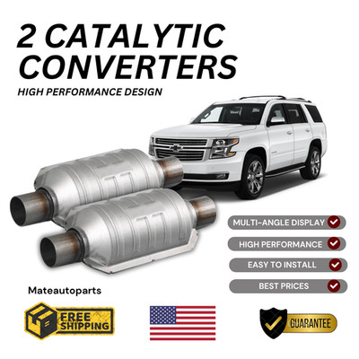 For all Chevrolet Tahoe Two Catalytic Converter 2.25'' High Quality Best Material