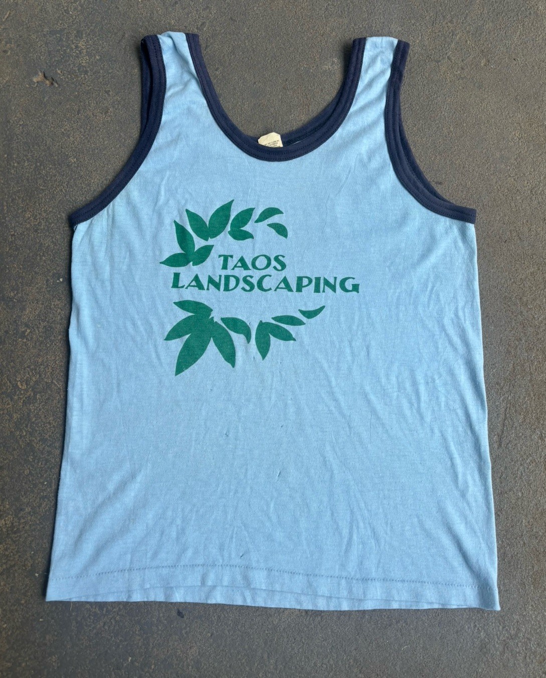 VTG 80s Screen Stars RINGER Baby Blue Tank Top.1 Of 1.distressed.Small/unisex