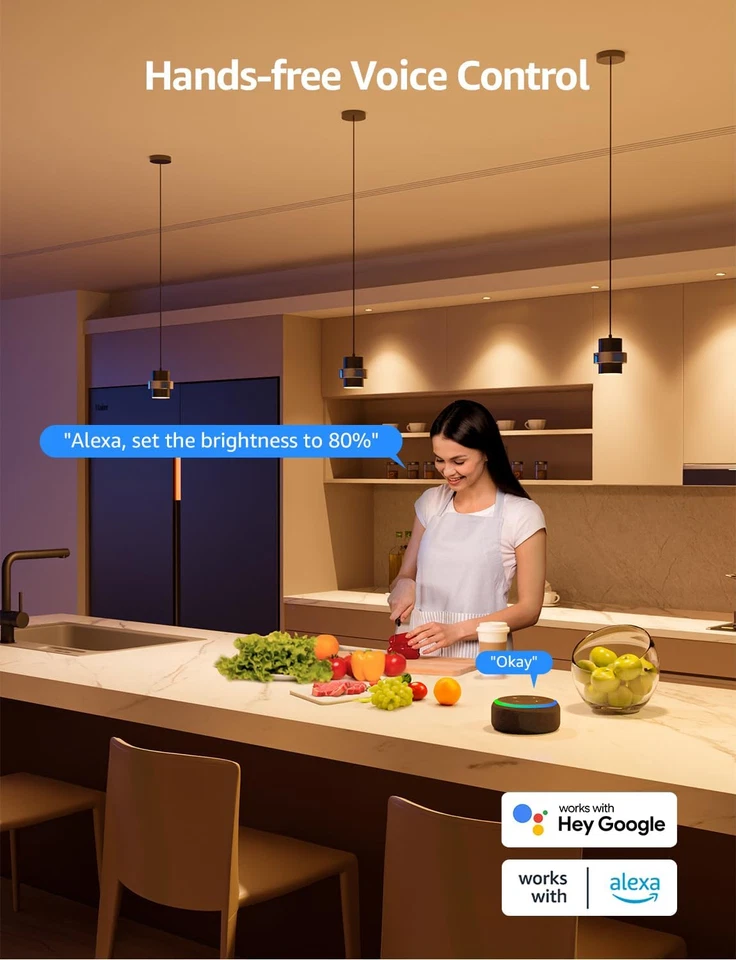 BG1 AI GU10 Smart Bulb - RGBCW Dimmable Color Changing LED Bulbs, Compatible wit - Image 3 of 4