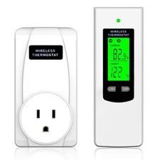 Programmable Wireless Plug in Thermostat Outlet, Electric Thermostat Controll...