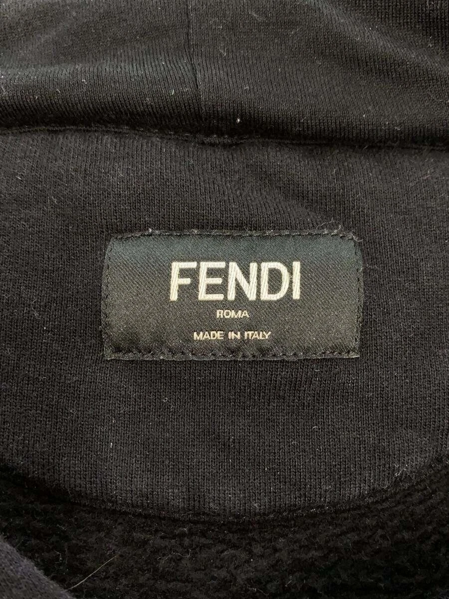 Felpa con cappuccio FENDI M cotone nero FY0981 A871 usata