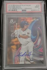 2018 Bowman Platinum - Top Prospects Keston Hiura Orange Autographs /25 (AU, RC)