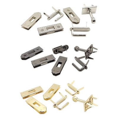 6 Pieces Metal Purse Lock Kit Easy Install Bag Closure Component for Bag Making