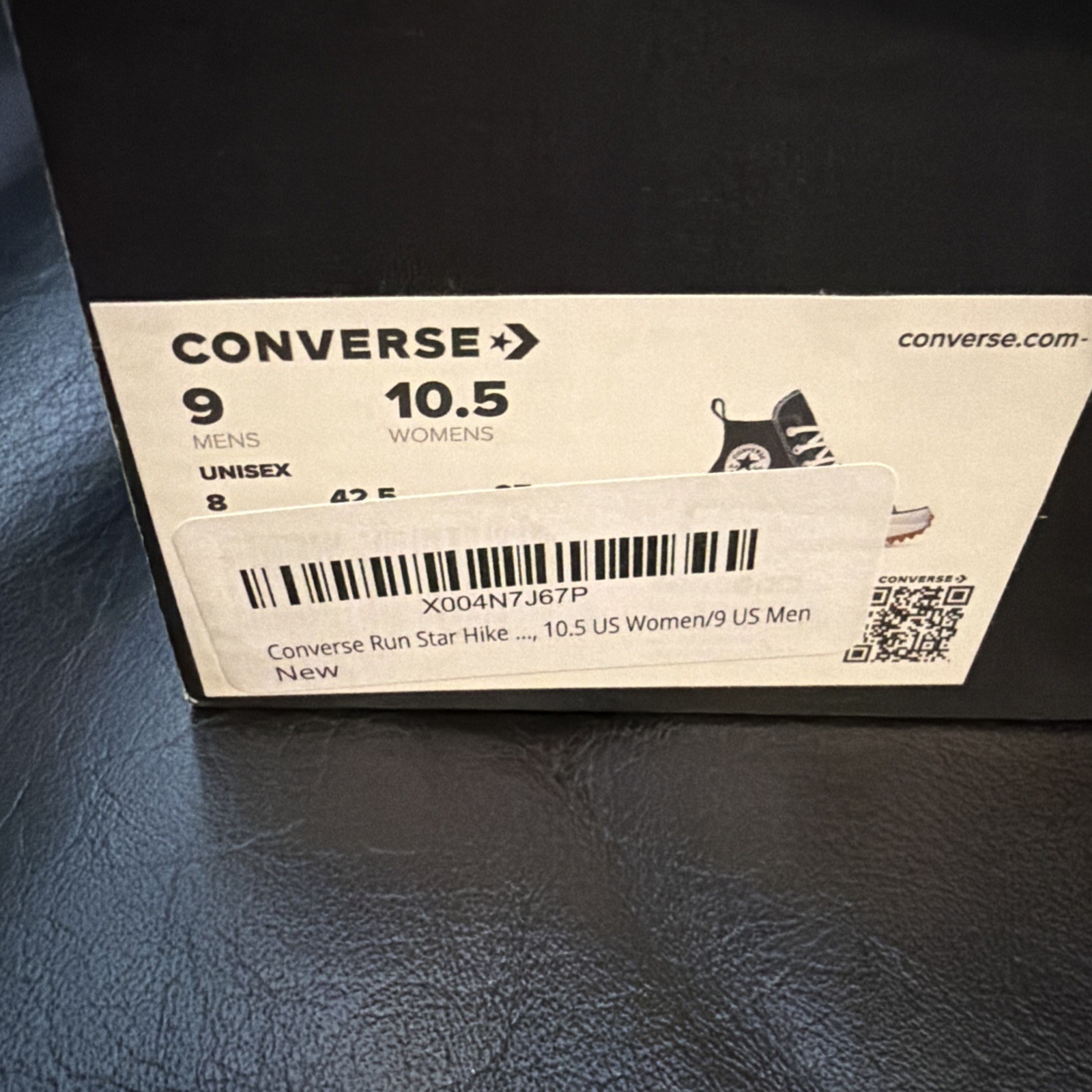 Converse Run Star Hike Hi Men Shoes Sneakers High Tops Black Size 9M 10.5W NIB thumbnail 6