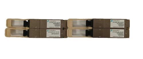 LOT 4x Pure Optics QSFP-40G-SR4-PO 4X10g 100M 850nm DDM QSFP Compatible Module