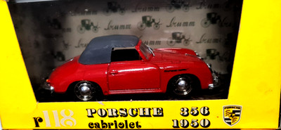 PORSCHE 356A Cabriolet closed 1950 Speedster rot brumm 1:43 #118-03 NEU in OVP