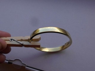 Armreif Gold Amerikaner Gold Double vergoldet schlicht ohne Muster 1