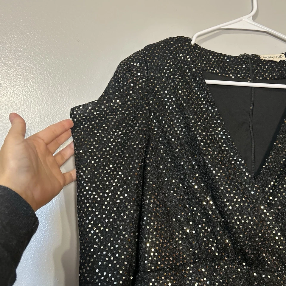 Sexy Vestido de Fiesta de Lentejuelas Inspirado en los Años 80 Midi Noche Body Con Club Baile de graduación Miami Gótico Foto 4 de 4