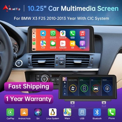 10.25'' For BMW X3 F25 With CIC 2010-13 Wireless CarPlay Multimedia TouchScreen