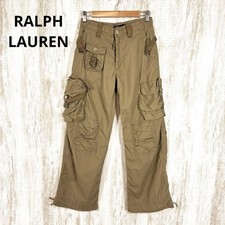 Ralph Lauren Multi Belt Pocket Work Cargo Pants Y2K Heisei Vintage Women Limited