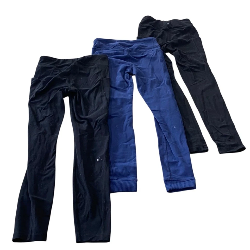 Leggings Athleta Niña Tres Pares Talla 7 Foto 2 de 4