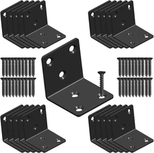 Black Stainless Steel Corner Bracket,Joint Right Angle Bracket,L Shape Heavy Dut