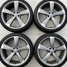 4 Genuine Audi A6 Rotor 20" Alloy Wheels Satin Grey 255 35 Tyres 5 Spoke C7 TTRS