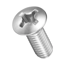 Oval Head Phillips Machine Screws Bolts(M6-1x16) 50Pcs, Silver