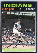 1971 Topps #454 Mike Paul Cleveland Indians Baseball Card EX