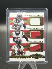 2018 Panini Plates & Patches - Talented Trios Watson, Clowney, Fuller V /99