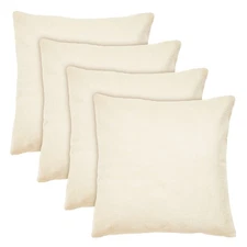 Set of 4 Blank Throw Pillow Covers, Cushion Cases for DIY Crafts, 17 x 17 in
