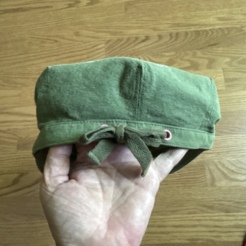 Victoria's Secret Rosa Verde Realeza Gorra de Newsboy Sombrero Vintage Retro Foto 4 de 4