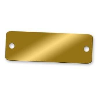 Blank Rounded Corner Brass Tags - 3 x 1