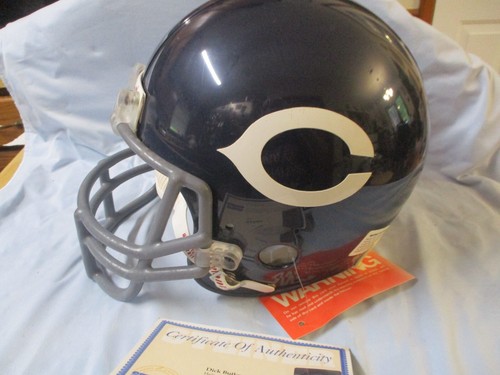 CASCO DE FÚTBOL DE TAMAÑO COMPLETO CON CERTIFICADO DE AUTENTICIDAD AUTOGRAFIADO POR DICK BUTKUS - Imagen 4 de 7