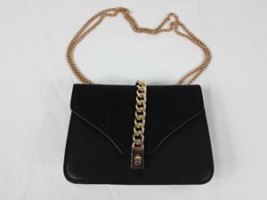 Topshop Women Black Crossbody Bag Gold chain strap and closure | eBay