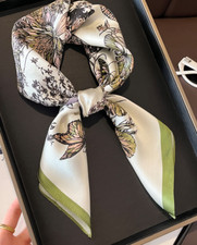 100 Mulberry Silk Scarf 70X70CM Women's butterfly Printed Scarf NEW