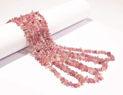 Pink Sapphire Smooth Nuggets Beads Uncut Loose Beads 18 Inch Beaded Strands