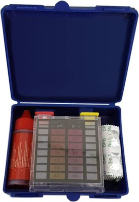 Kit Test Per Piscina – 20 Compresse Per Cloro (DPD1) E 20 Per PH (Phenol Red) – Tester Con Scala Cromatica, Facile E Veloce