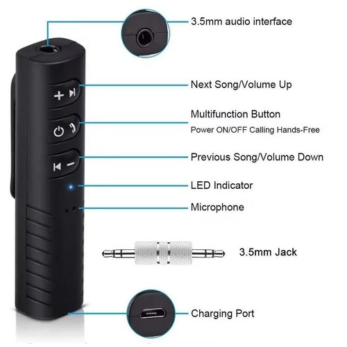 Bluetooth Wireless Receiver Transmitter Adapter For Car Aux Jack 3.5mm Hot - Photo 11/16