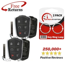 2 Remote Shell Case Uncut Key Replacement No Electronics For Cadillac (HYQ2AB)