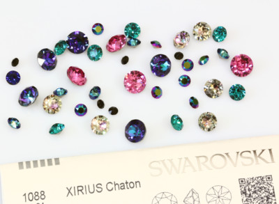 Many Colors Genuine SWAROVSKI 1088 XIRIUS Chaton Round Stones Crystals