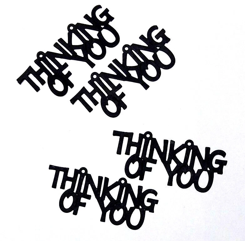 THINKING OF YOU Troquelado 4 Piezas Artesanías Adornos Scrapbooking Tarjetas de Hacer Foto 4 de 4