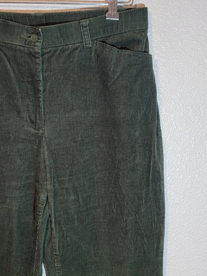 Pantalón pana deportivo lavandería francés mujer talla 10 relajado recto tiro alto Foto 3 de 4