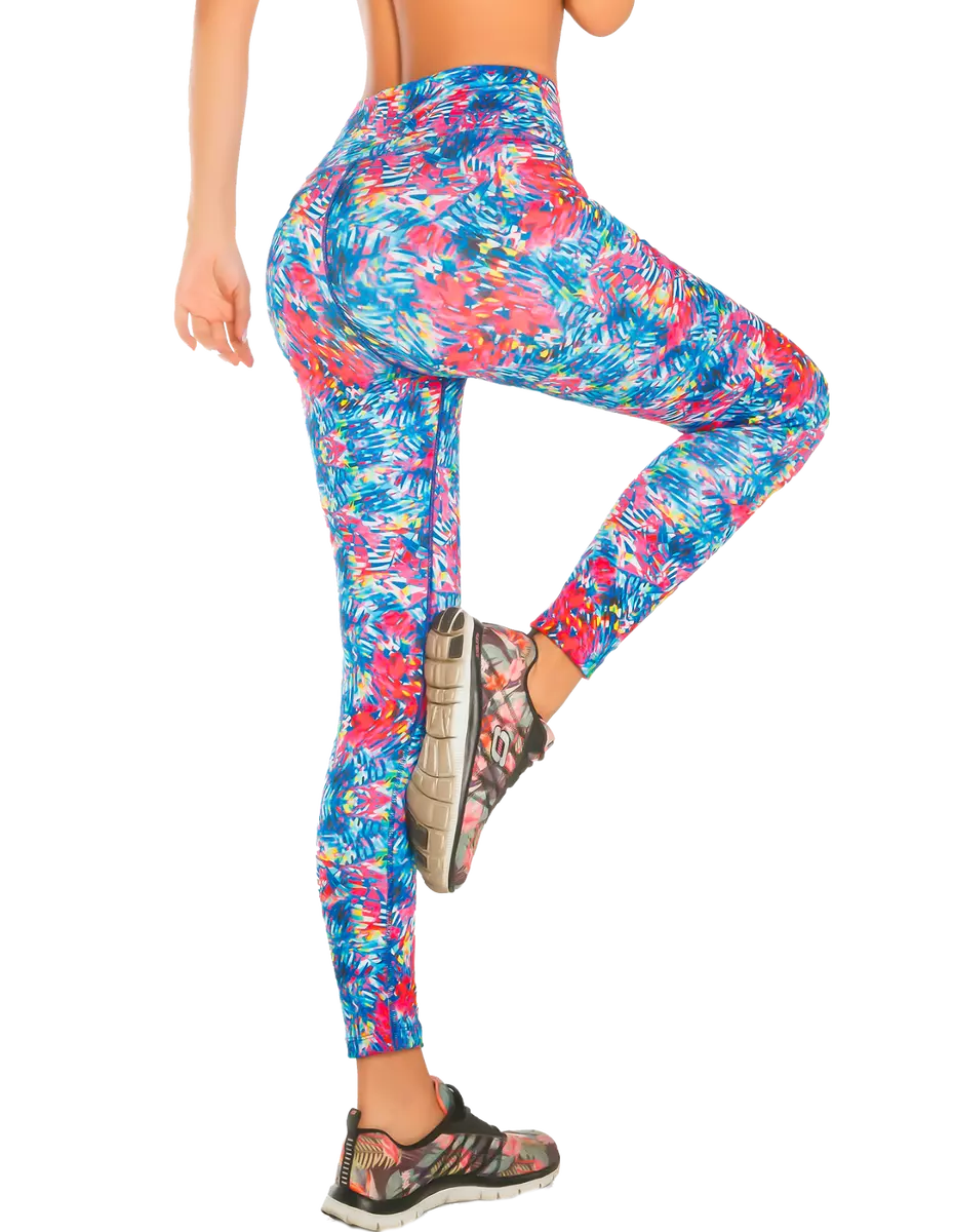 Sexy Colombian Printed Leggings Butt Lifter Waist Shaper Leggings