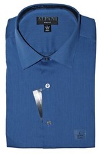 Alfani Men's Slim Fit Bedford Cord Dress Shirt, Dark Indigo