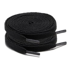 2Pair 24 27 36 45 63 72 Inch Flat Shoelaces Replacement for Sneakers Boots Black