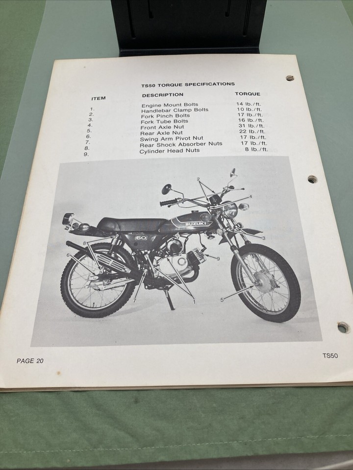 GENUINE SUZUKI TS50 GAUCHO ASSEMBLY AND PREDELIVERY SERVICE GUIDE eBay