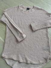 Sparkle & Fade Urban Outfitters Light Pink Loose Knit Sweater Tunic Size Small