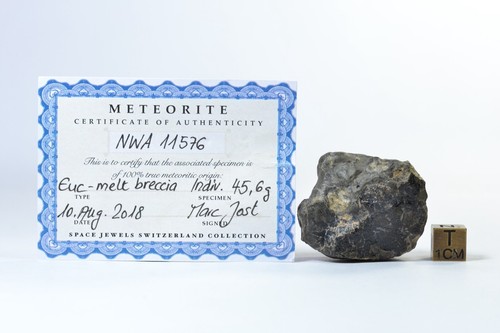 Meteorit NWA 11576 - Eukrit - gefunden 2017 in Neu-Neu-Afrika - einzeln - 45,6g - Bild 3 von 11
