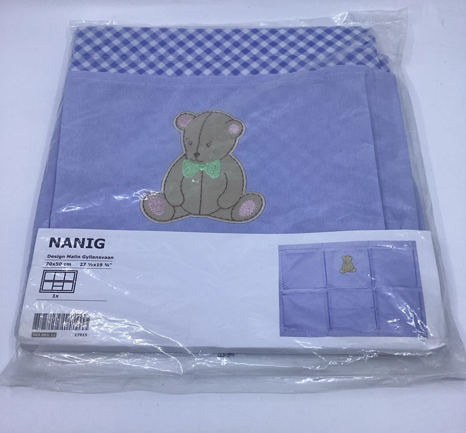 IKEA Naning Baby Nursery 6pockets Wall Organizer Blue - Image 2 of 4