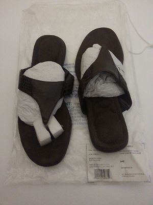 Avon F3214821 Women's Quilted Comfort Thong Brown size 9 wipe clean with cloth