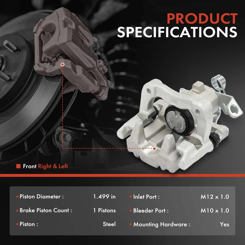 Pinza de freno trasera derecha y derecha con soporte para Volkswagen Beetle Golf City Audi TT Foto 2 de 4