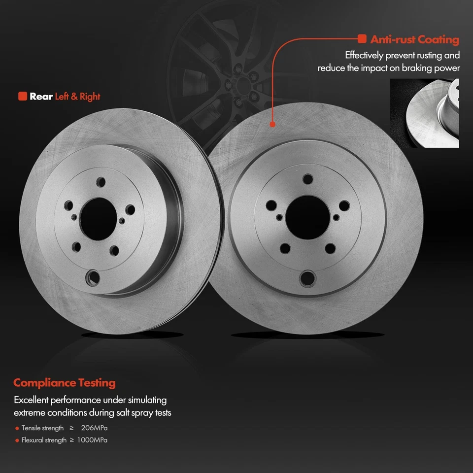 2 peças rotores de freio a disco traseiros 316 mm para Subaru BRZ 2017-2020 Toyota 86 2019 2020 - Imagem 2 de 4