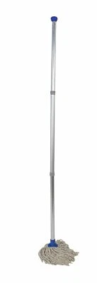 DISCOUNTED CLEANING SUPPLIES Blue - Professional Colour Coded Mop Handle and 2 Mop Heads - DCS - CKMSBUX1I
